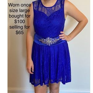 Royal blue homecoming dress